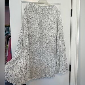 Target A New Day black and white spotted maxi pleated skirt